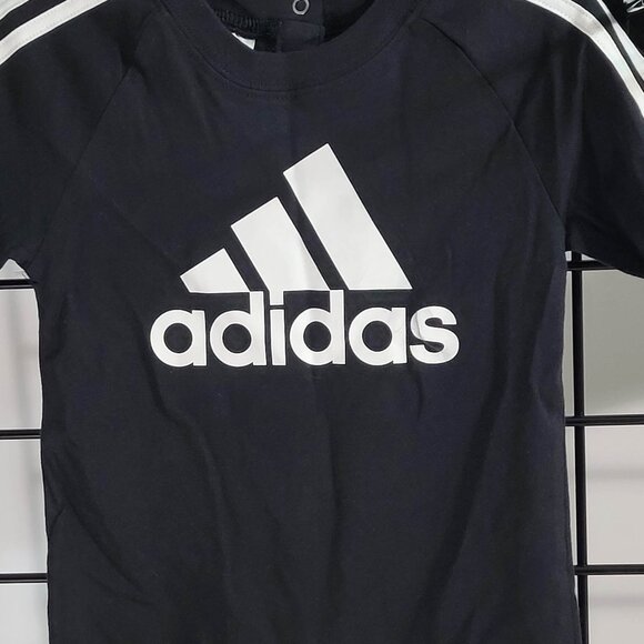 Adidas Baby Onesie - Size 9 Months - Stylish Black Athletic Outfit - Picture 2 of 11